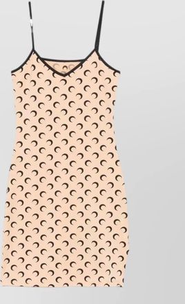 Marine Serre moon print mini dress v neckline