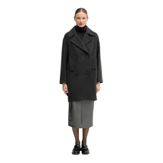 Marc Aurel Dames, Mantels, Grijs, Maat: M Wol