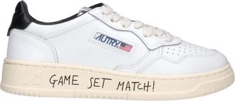 Autry White Medalist Leather Sneakers