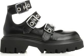 Vivienne Westwood Schoenen, Dames, Zwart, 40 EU, Leer, Romeinse Sandaal met Drie Bandjes