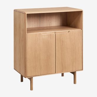 Sklum Aparador Alto En Madera De Roble Treveris Sklum