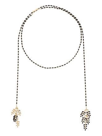 Isabel Marant leaf beaded necklace - Black