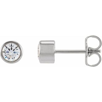 Diamond2Deal 1/3ct Lab-Grown Diamond Earrings Clarity SI, Color G-H, 14k Gold 3.5 mm