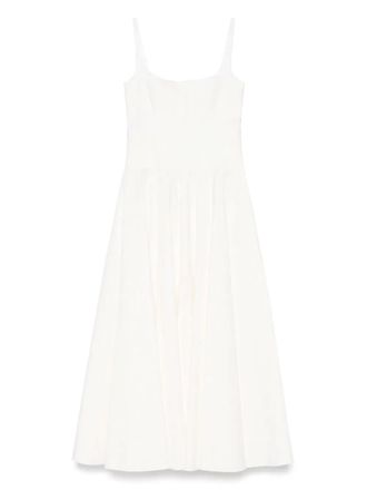 Marni patterned-jacquard cotton midi dress - White