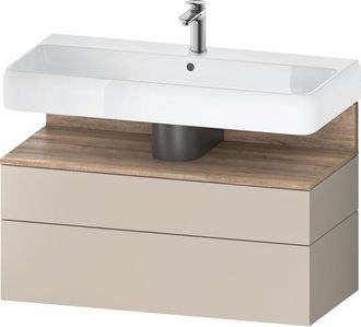 Duravit Duravit - Qatego Mueble Bajo Lavabo, 1 Extra&iacute;ble Y 1 Caj&oacute;n