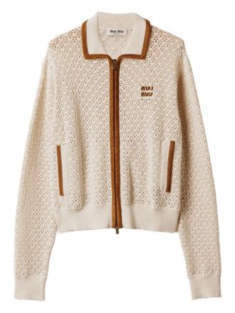 Miu Miu Gehaakt vest - Beige
