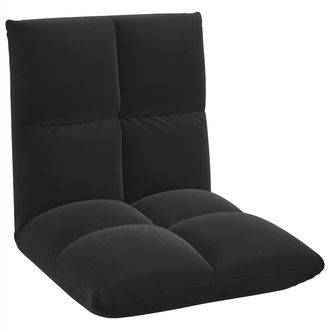 vidaXL Sill&oacute;n Ajustable Negro Terciopelo Vidaxl