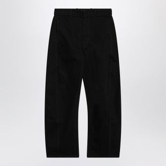 Christophe Lemaire Black Cotton Trousers With Belt
