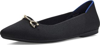 Rothy's The Double Bit Point II Womens Dress Flat Shoes Black : 10.5 M, Textile