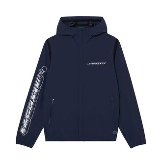 Lacoste Heren kort gerecycled polyamide trainingsjack (Blauw)