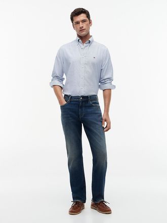 Tommy Hilfiger Mens Straight Jean - Medium Dark Wash Denim - 29W x 30L