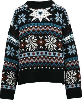 Moschino Minimalist Crew Neck Sweater With Intricate Patterns
