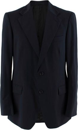 Prada Navy Wool Single Breasted Tailored Jacket Size L