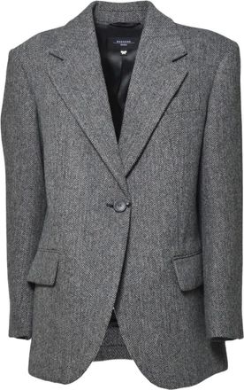 Max Mara Blazer monopetto spigato - Grigio