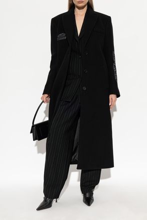 Off-white Wool Coat, Womens, Black