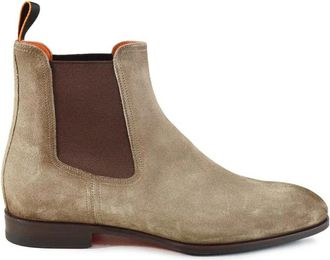 Santoni Chelsea Boots - Heren - Chelseaboots - Bruin - 39 EU - Leer - Schoenen