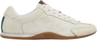 Gucci Schoenen, Dames, Wit, 39 EU, Leer, Leren sneakers met veters