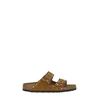 Birkenstock Sliders, female, Brown, Size: 10 US Arizona Rivet