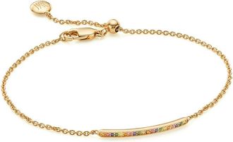 Monica Vinader Gold Skinny Sapphire Bracelet Mix