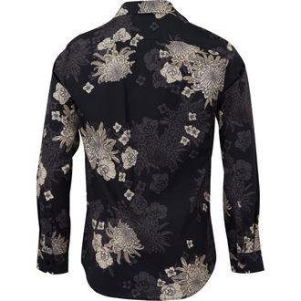 Lords of Harlech Norman Button-Up Shirt in Mumms Dream Black at Nordstrom, Size X-Large
