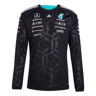 adidas x Mercedes AMG Petronas Formula 1 Longsleeve Team Driver Jersey Asia Sizing Black KF0148