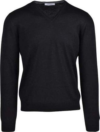 Gran Sasso Truien & Vesten, Heren, Zwart, 4Xl, Pullover a V