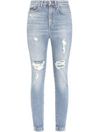 Dolce & Gabbana Jeans skinny Audrey con effetto vissuto - Blu