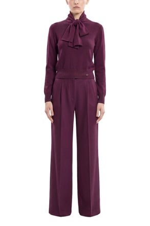 Saiid Kobeisy Wool Bow Blouse