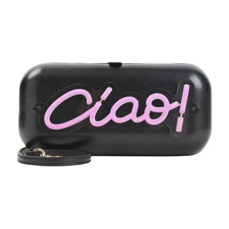 Moschino Clutches, female, Black, Size: ONE SIZE Clutch Neon Ciao