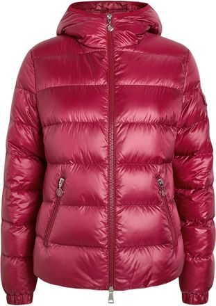 Moncler Glesse Padded Hooded Shell Jacket - Plum - 4 (UK 16 / XL)