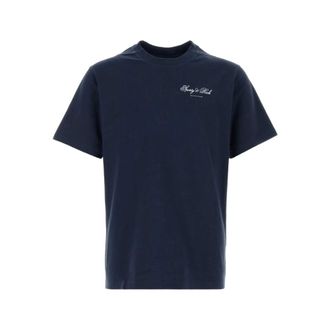 Sporty & Rich T-shirt con logo stampato - - Tops - Donna - Blu - L