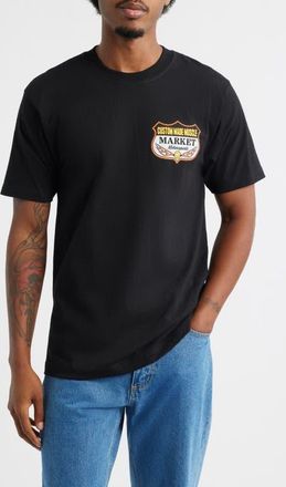 Market SMILEY Burnt Rubber Graphic T-Shirt in Pirate-Black at Nordstrom, Size Xx-Large