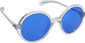 Chanel Pre-owned Accessories, female, Blue, Size: ONE SIZE Pre-owned Vintage Sunglasses