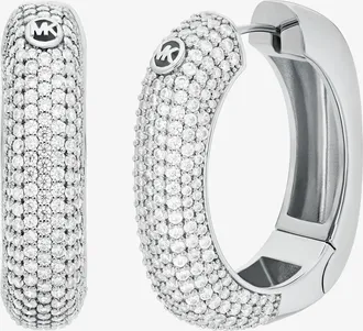 Michael Kors Pav&eacute; Square Hoop Earrings