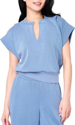 Gibsonlook Cloud Scuba Knit Top in Denim at Nordstrom, Size X-Small