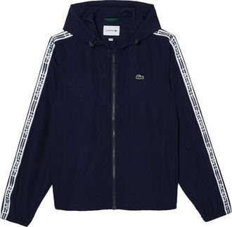 Lacoste Heren Track Jacket van gerecycled polyester (Marine)