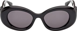 Max Mara Ovale Zonnebril - Dames - Zonnebrillen - Zwart - 50 MM - Accessoires