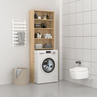 vidaXL Armario Lavadora Roble Sonoma 64x24x190 Cm Vidaxl