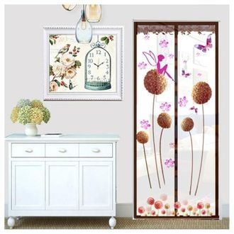 OEM Mosquitera Magn&eacute;tica Para Puerta De Balc&oacute;n - Malla Antimosquitos - Alta Densidad - Con Mosquitera S&oacute;lida N.&deg; 31 - Caf&eacute; - 90 X 210 Cm