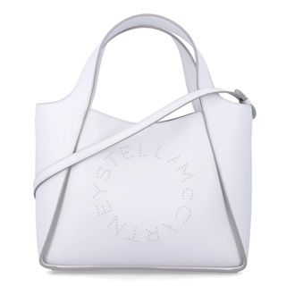 Stella McCartney Stella McCartney, Tote Bags, female, Gray, Size: ONE SIZE Logo Crossbody Tote Bag