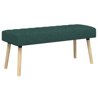 vidaXL Panchina Trapuntata A Canale Verde Scuro 110 X 40 X 46 Cm Vidaxl
