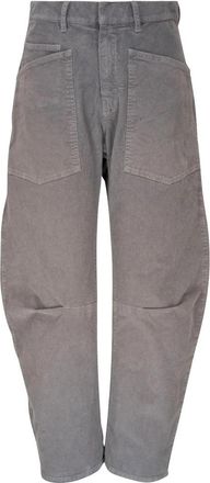 Nili Lotan Shon Pant - Dames - Broeken - Grijs - 4XS - Katoen - Broeken