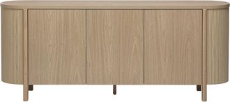 Miliboo Buffet Acabado Madera Clara Roble 3 Puertas L180 Cm Paoline