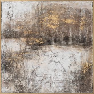 Schubiger M&ouml;bel Bild mit Rahmen Komposition mit Goldenen Akzenten