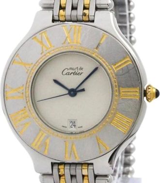 Cartier Pre-owned Watches, male, Multicolor, Size: ONE SIZE Pre-owned Must 21 W10052F4 Wristwatch