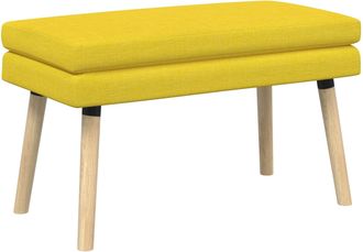 vidaXL Banco De Doble Capa Amarillo Claro 80 X 40 X 47 Cm Tela Vidaxl