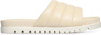 Rohde Leren Comfort Slide Sandaal - Beige - Dames - Sandalen - Beige - 42 EU - Schoenen