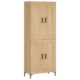 Berkfield Home Highboard Sonoma Oak 69.5x34x180 cm Engineered Wood in Light Tan