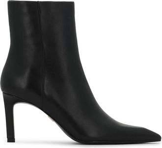 Kazar Elegante stilettohak laarzen van glad leer - Dames - Laarzen met Hak - Zwart - 40 EU - Leer - Schoenen