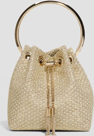 Jimmy Choo London Bon Bon Metallic Bucket Bag